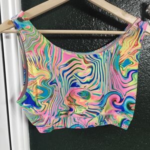 Brittany Allen Colorful Swirl Sports Bra
